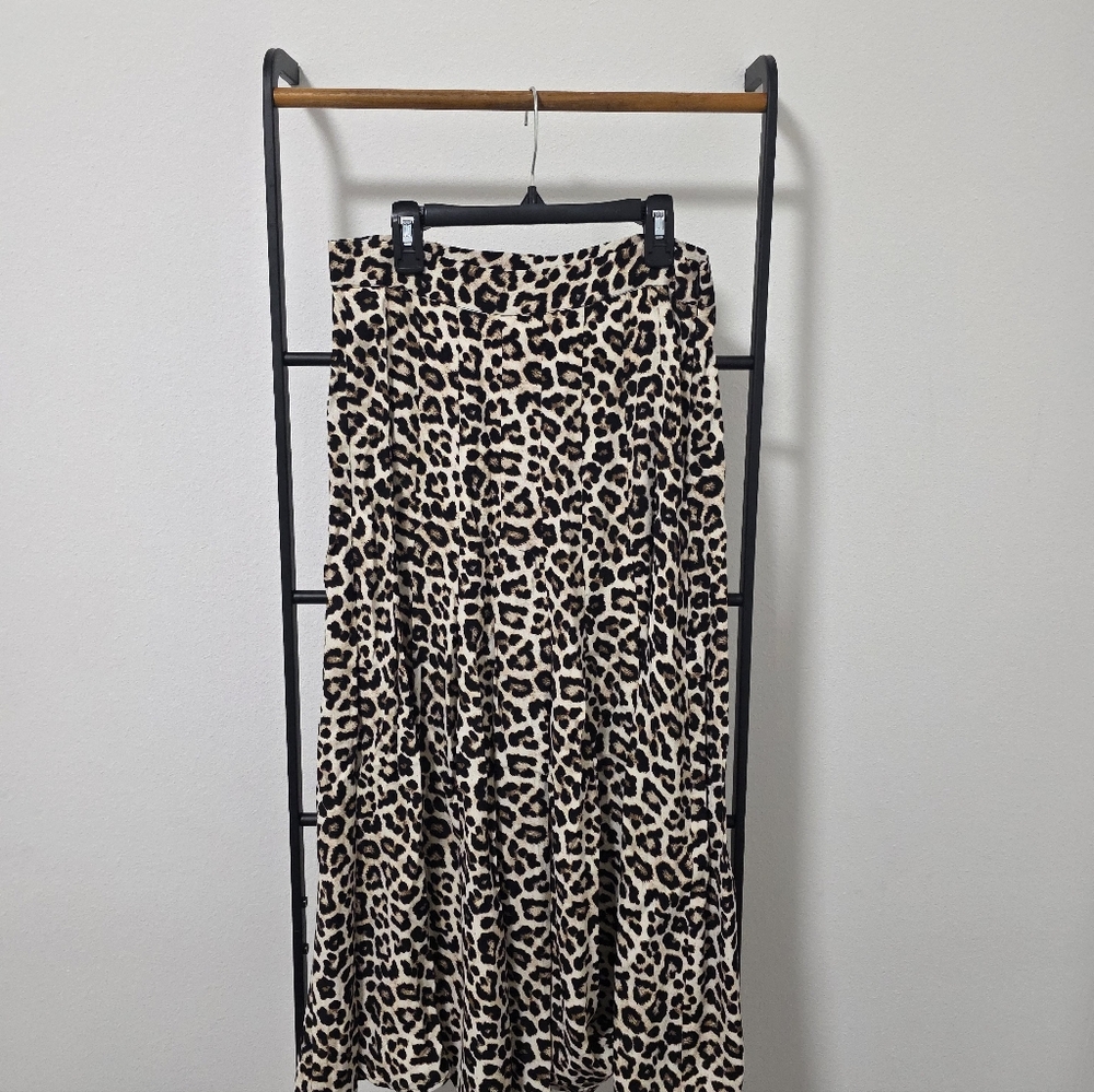 H&M Animal Print Maxi Skirt